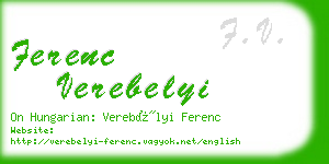 ferenc verebelyi business card